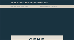 Desktop Screenshot of genemarcianocontracting.com