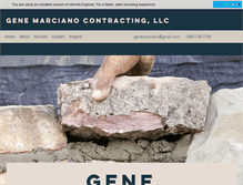 Tablet Screenshot of genemarcianocontracting.com